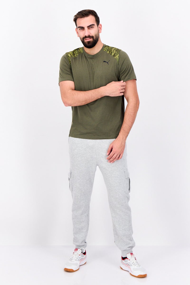 PUMA تي شيرت تدريب قصير الأكمام للرجال، لون أخضر داكن - Image 4